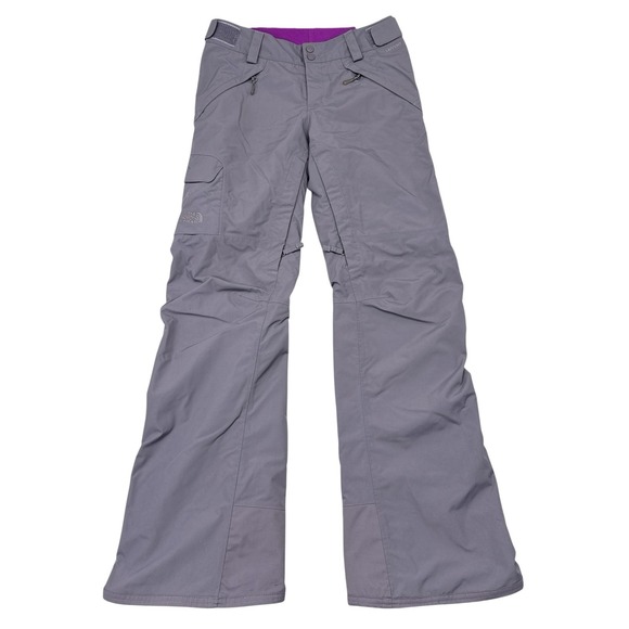 The North Face Pants Womens Size Small Long Gray Powdance Ski Snowboard Winter - Picture 1 of 12